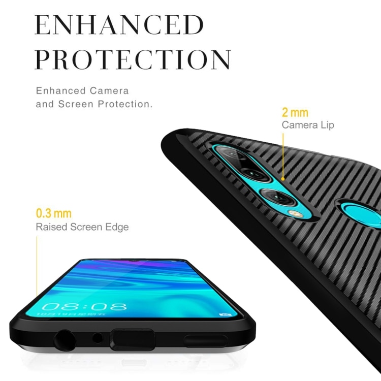 TPU-cover Huawei P Smart+ (2019), Carbon Fiber+Sort