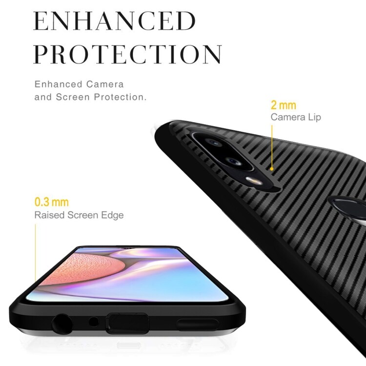 TPU-cover Huawei Y7 Pro (2019) / Y7 Prime (2019), Carbon Fiber+Sort