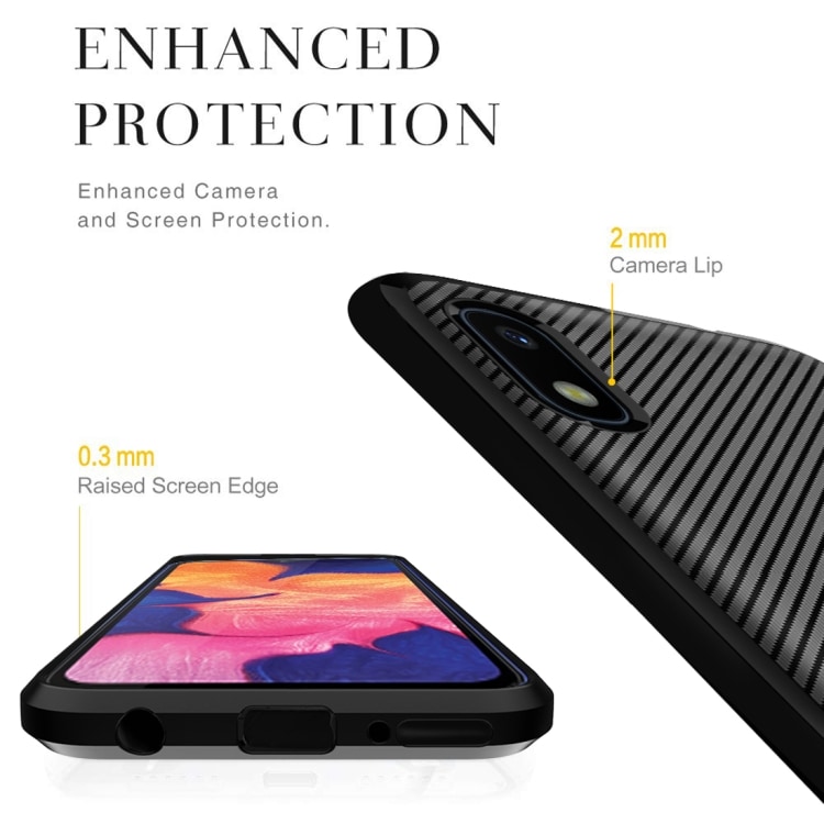 TPU-cover Huawei Honor 8S, Carbon Fiber+Sort