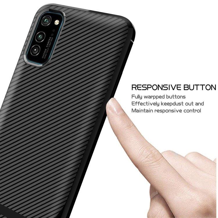 TPU-cover Huawei Honor V30 / V30 Pro, Carbon Fiber+Sort