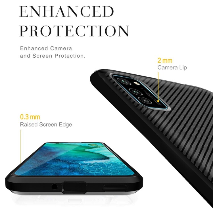 TPU-cover Huawei Honor V30 / V30 Pro, Carbon Fiber+Sort