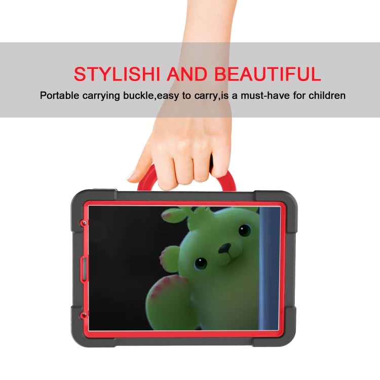 Stødtålende børnefodreal med stativ og håndtag iPad Pro 11 (2020), Sort+Rød