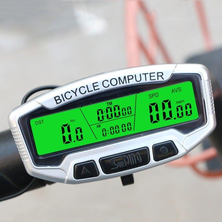 Cykelcomputerr med skærmbelysning