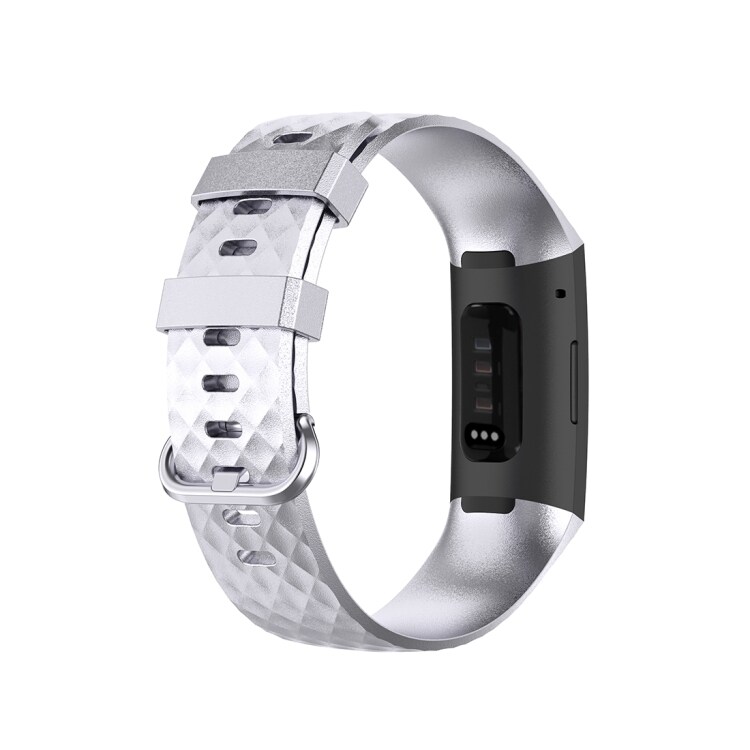 Silikonerem Fitbit Charge 4 / Charge 3 / Charge 3 SE 18mm - Sølvfarvet