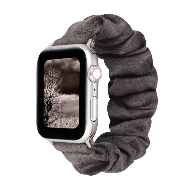 Rem Scrunchie Apple Watch Series 5 & 4 44mm / 3 & 2 & 1 42mm - Grå