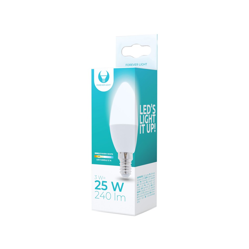 LED-pære E14 C37 3W 230V 3000K 240 lm