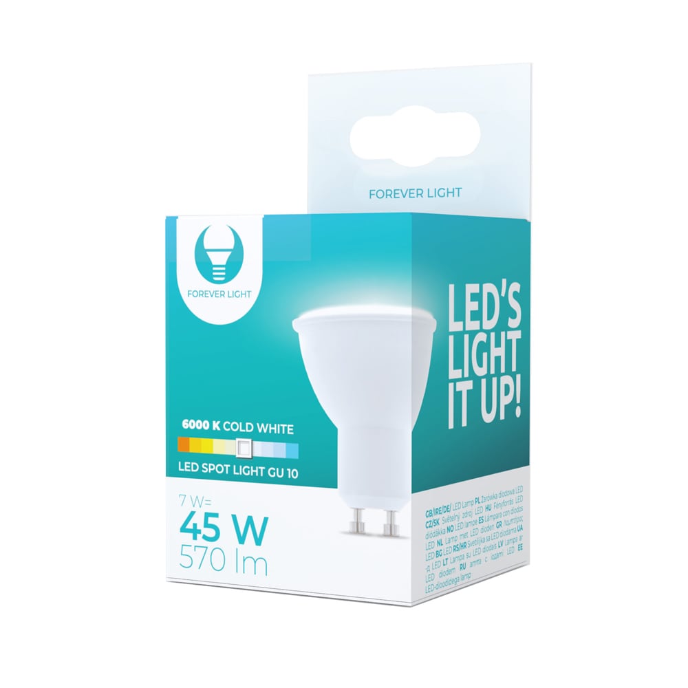 LED-pære GU10 7W 230V 6000K 570 lm