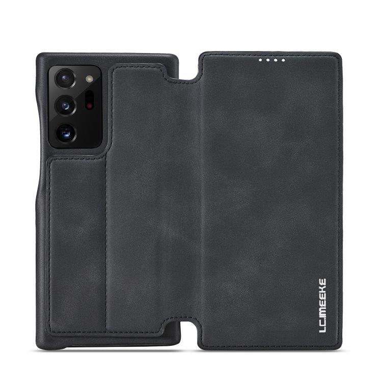 Flipcover i læder med lommer for kort til Samsung Galaxy Note20 Ultra Sort