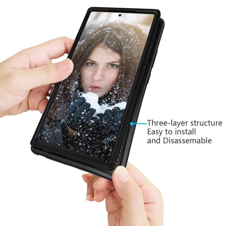 Mobilcover med bølgemønster til Samsung Galaxy Note20 Ultra Sort