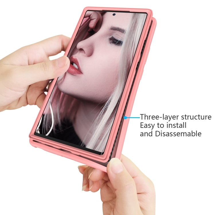 Mobilcover med bølgemønster til Samsung Galaxy Note20 Ultra Rosa
