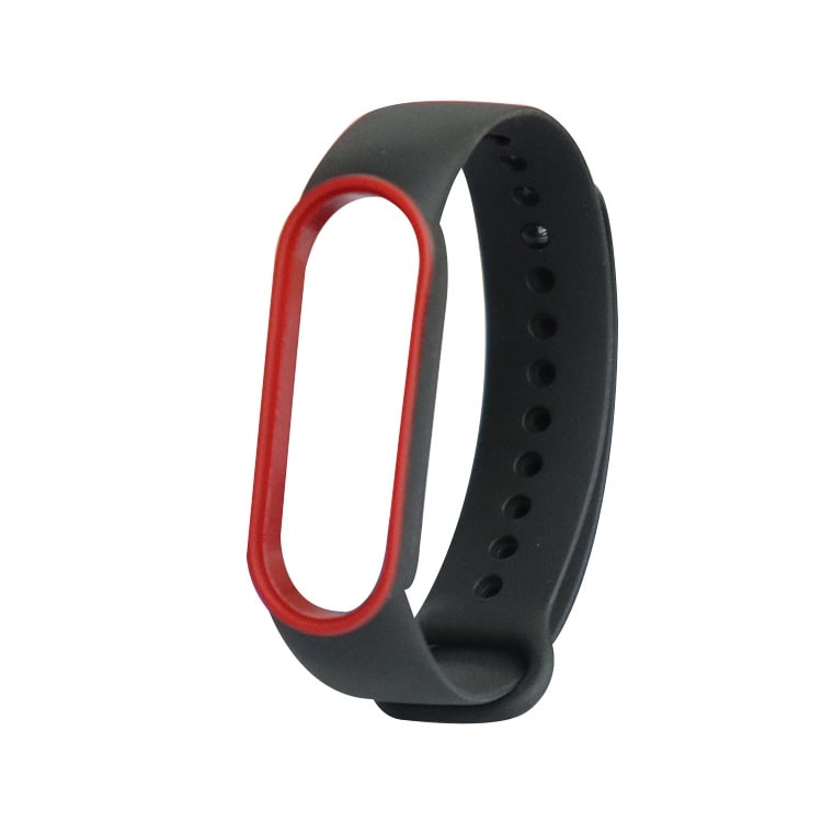 Elastisk rem til Xiaomi Mi Band 5 Sort & Rød