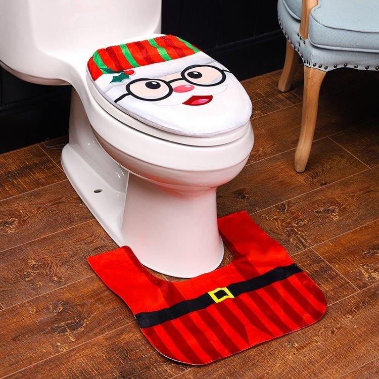 Juledekoration til badeværelset - Rød