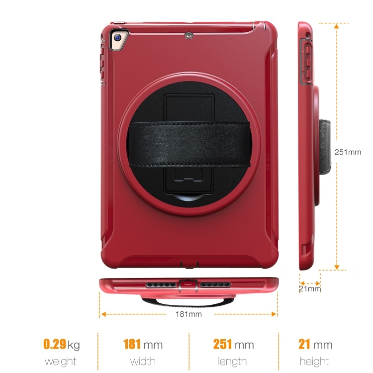 360 graders roterbart cover til iPad 9.7 inch 2017 Rød