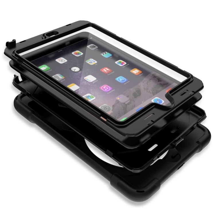Stødbeskyttelse i silikone med håndtag til iPad Mini 3 & 2 & 1 Sort