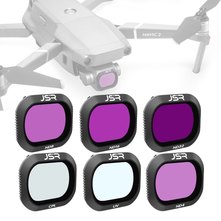6-i-1 filter til drone UV+CPL+ND4+ND8+ND16+ND32 for DJI MAVIC 2 Pro
