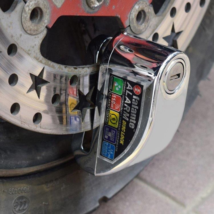 Anti-tyverilås på bremseskive til motorcykel og cykel Sort