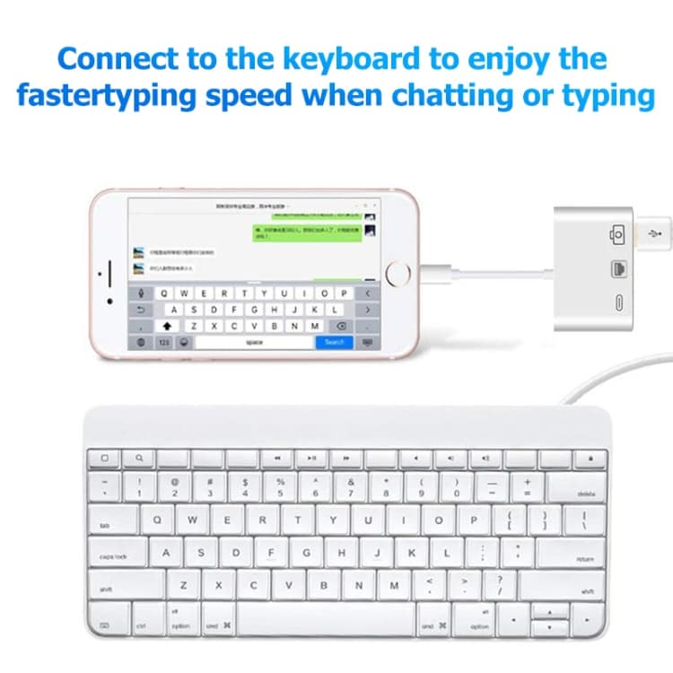 iPhone/iPad switch fra lightning til Ethernet + USB + Lightning