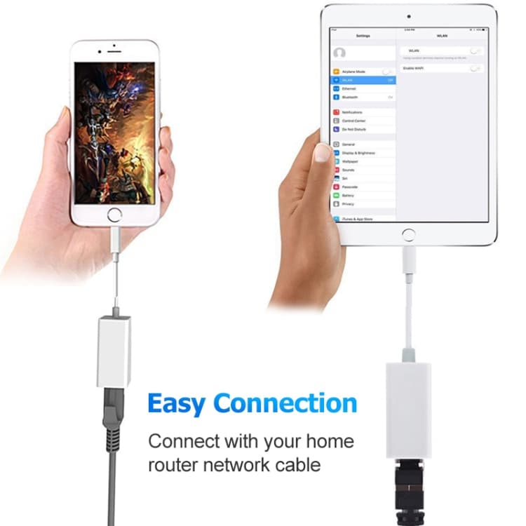 Lightning til Ethernet-adapter for iPhone & iPad