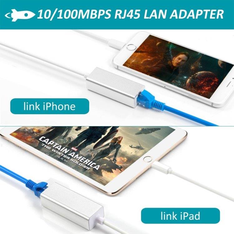 Lightning til Ethernet-adapter for iPhone & iPad