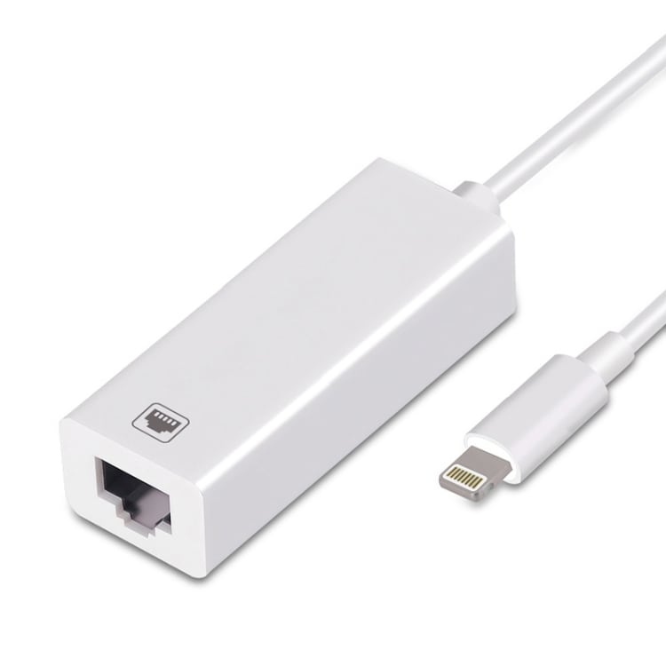 Lightning til Ethernet-adapter til iPhone og iPad - til iOS 14 og tidligere