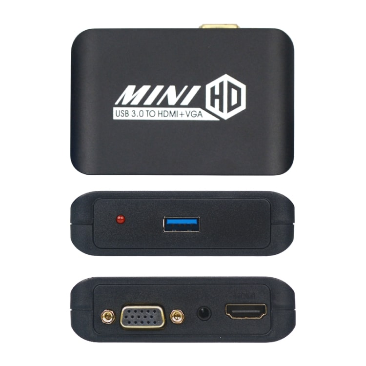 USB 3.0 til HDMI+VGA Adapter