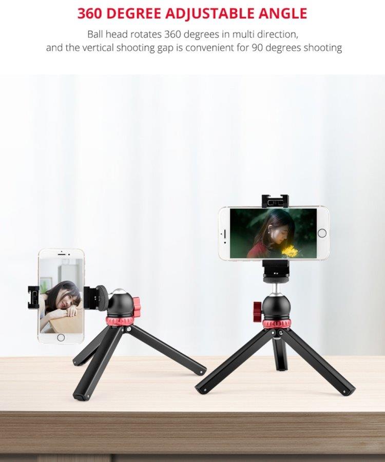 Kompakt og lille stativ for digitalkamera med 360 graders rotation
