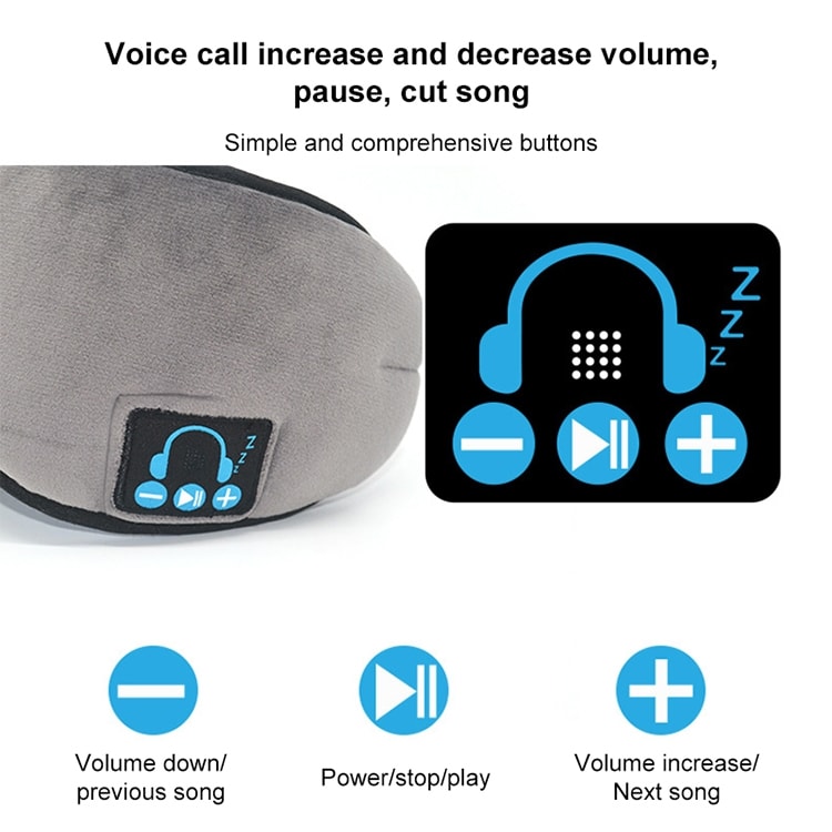 Sovemaske med Bluetooth-højttaler