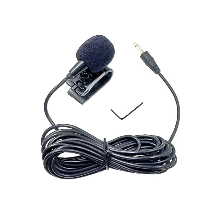 Mono-mikrofon med klips og 3,5 mm-stik - 3 meter kabel