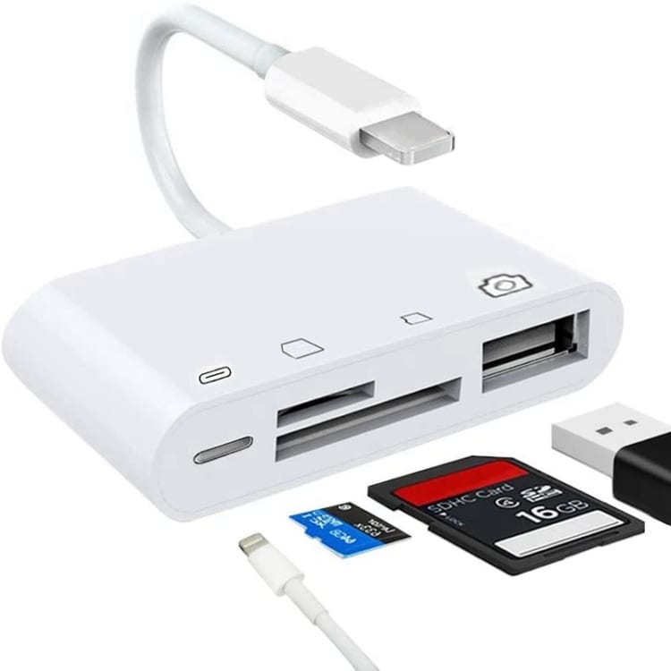 Lightning til Memorycardlæser + USB & Lightning