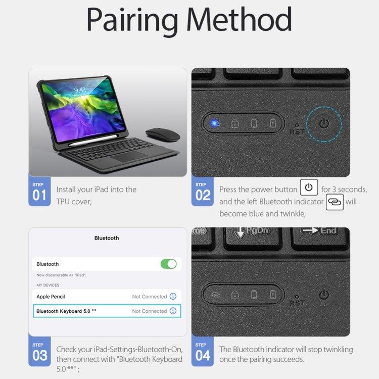 Tastaturfoderal til iPad Pro 11 2020 Sort