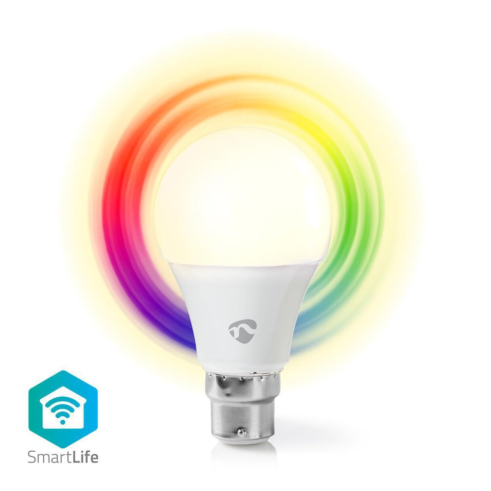 Nedis WiFi Smart LED-pære B22 Fuldfarve og varm hvid