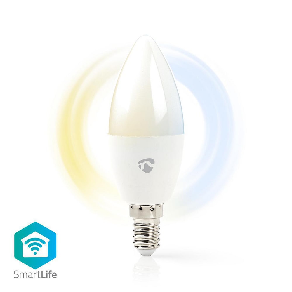 Nedis WiFi Smart LED-lampa E14 Varm til kold hvid