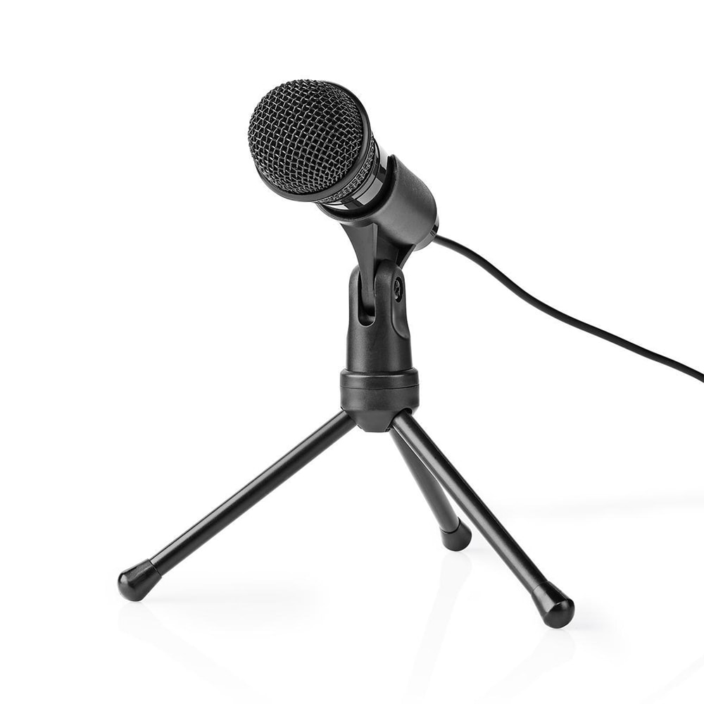 Nedis Ledningstilsluttet mikrofon On/Off-knap 3,5mm