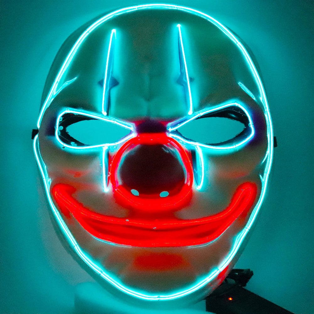 El wire purge led maske - Blå med røde læber