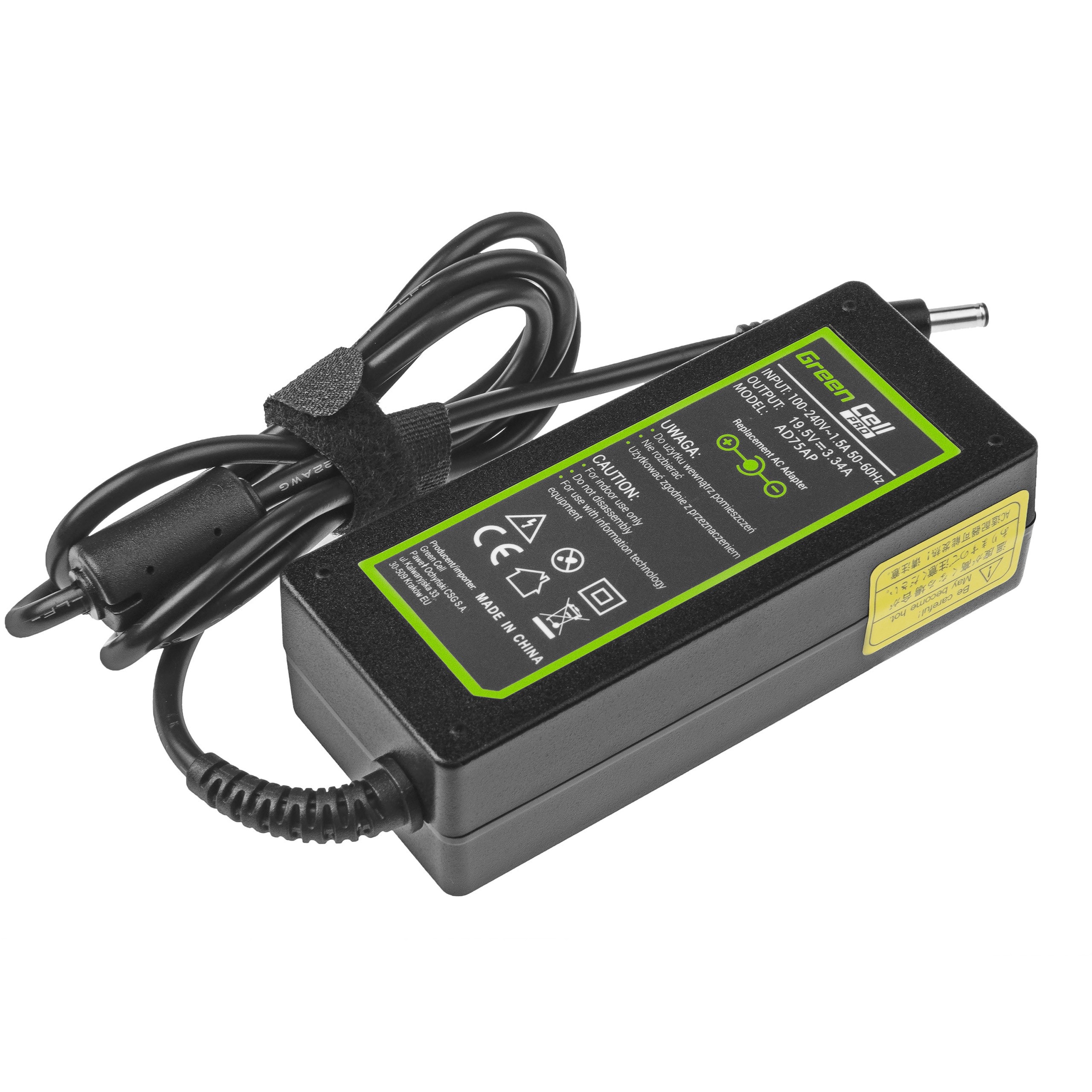 Green Cell PRO lader / AC Adapter til 19.5V 3.34A 65W Dell Inspiron 15 3543