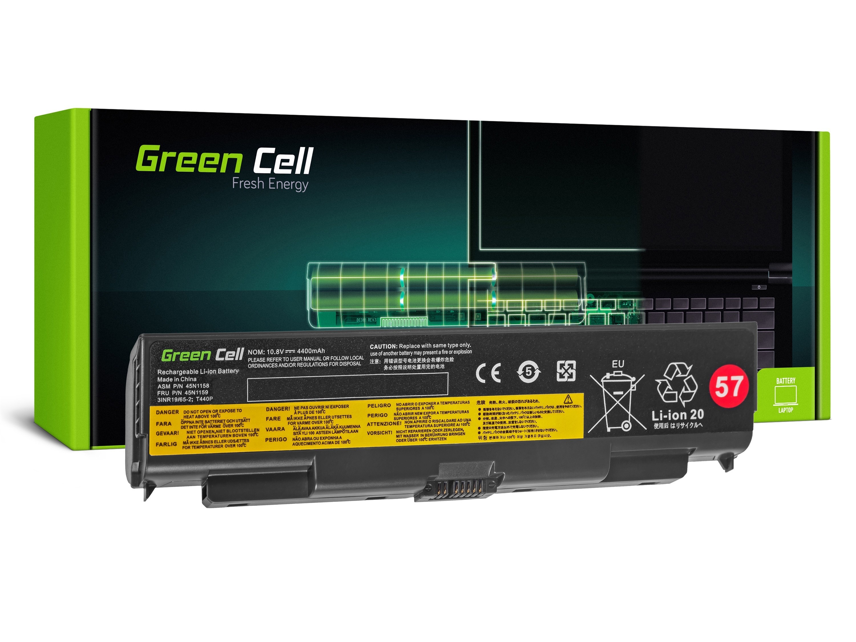 Green Cell laptopbatteri til Lenovo ThinkPad T440P T540P W540 W541 L440 L540