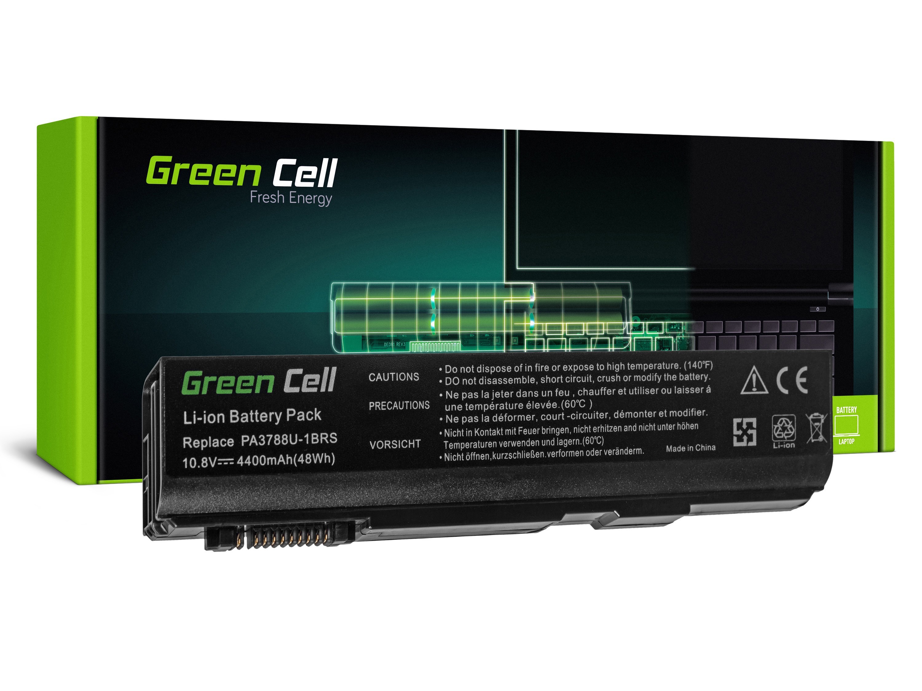 Green Cell laptopbatteri til Toshiba DynaBook Satellite L35 L40 L45 K40