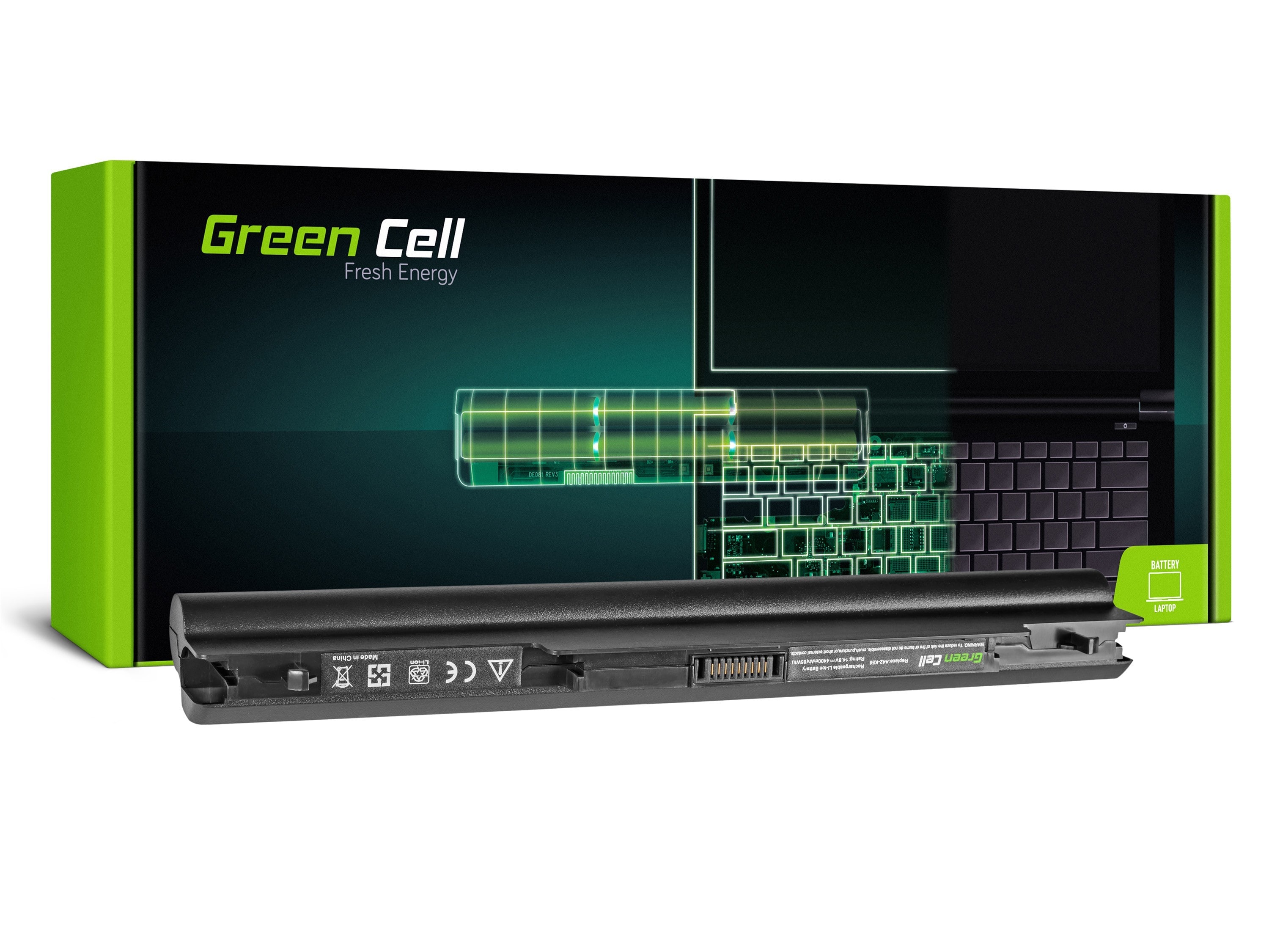 Green Cell laptopbatteri til Asus A46 A56 K46 K56 S56 / 14,4V 4400mAh