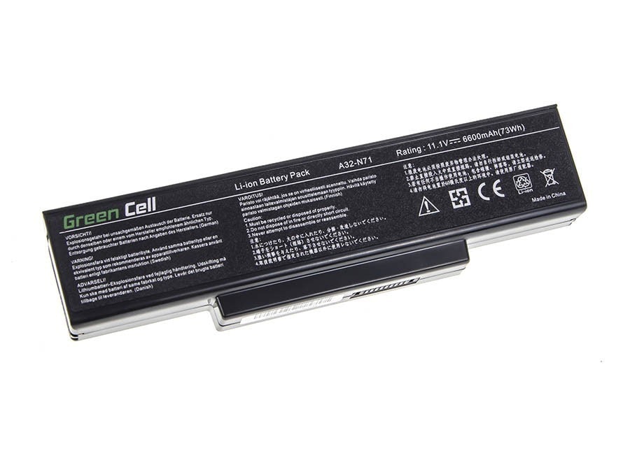 Green Cell laptopbatteri til Asus A32-K72 K72 K73 N71 N73 / 11,1V 6600mAh