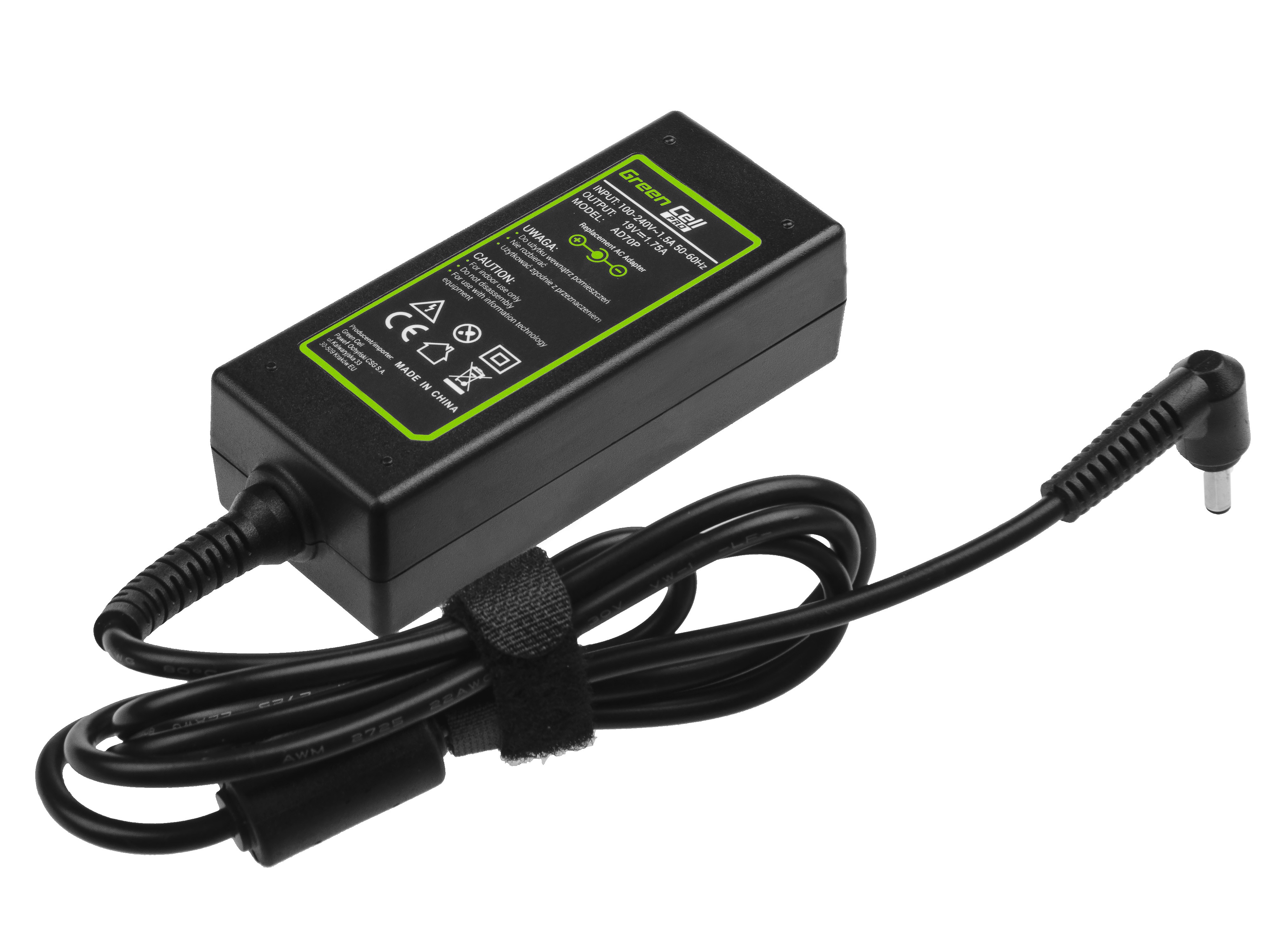 Green Cell lader / AC Adapter til AC Adapter  Asus X201E F200MA F201E 19V 1.75A 33W