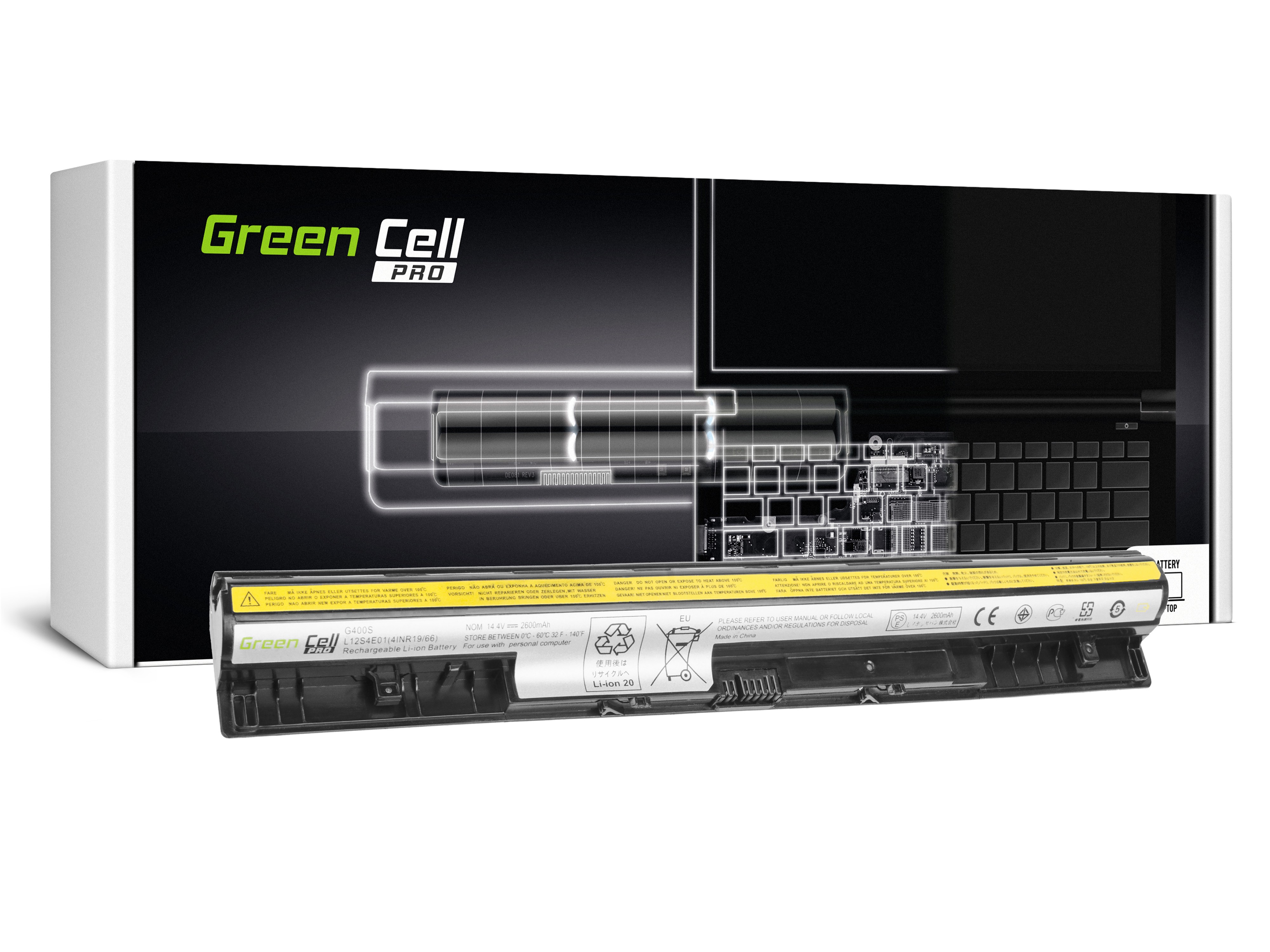 Green Cell PRO laptopbatteri til Lenovo Essential G400s G500s / 14,4V 2600mAh