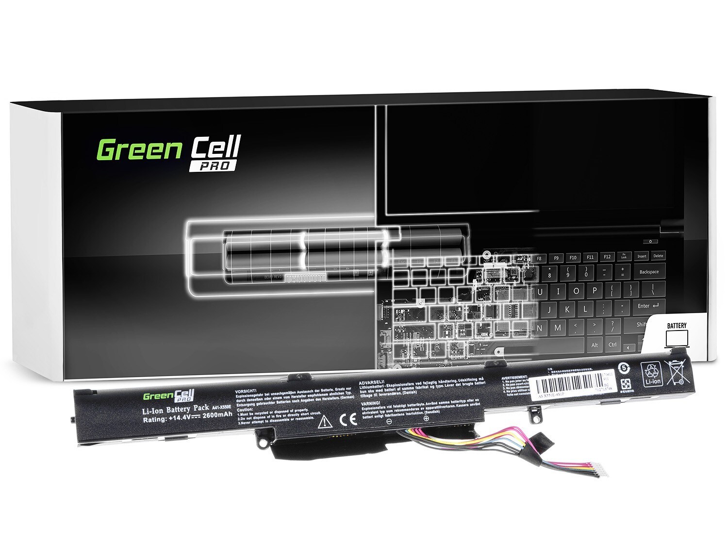 Green Cell PRO laptopbatteri til Asus A41-X550E F550D F550DP F750L