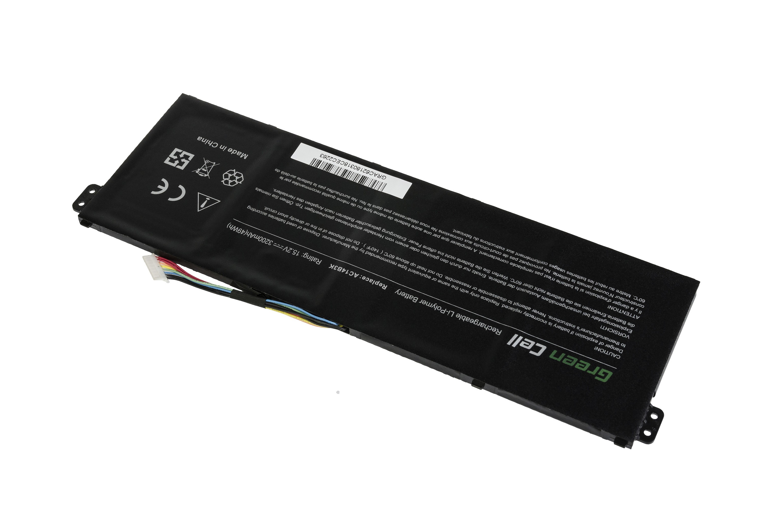 Green Cell laptopbatteri til Acer Aspire 5 A515 A517 E15 / 15,2V 3000mAh