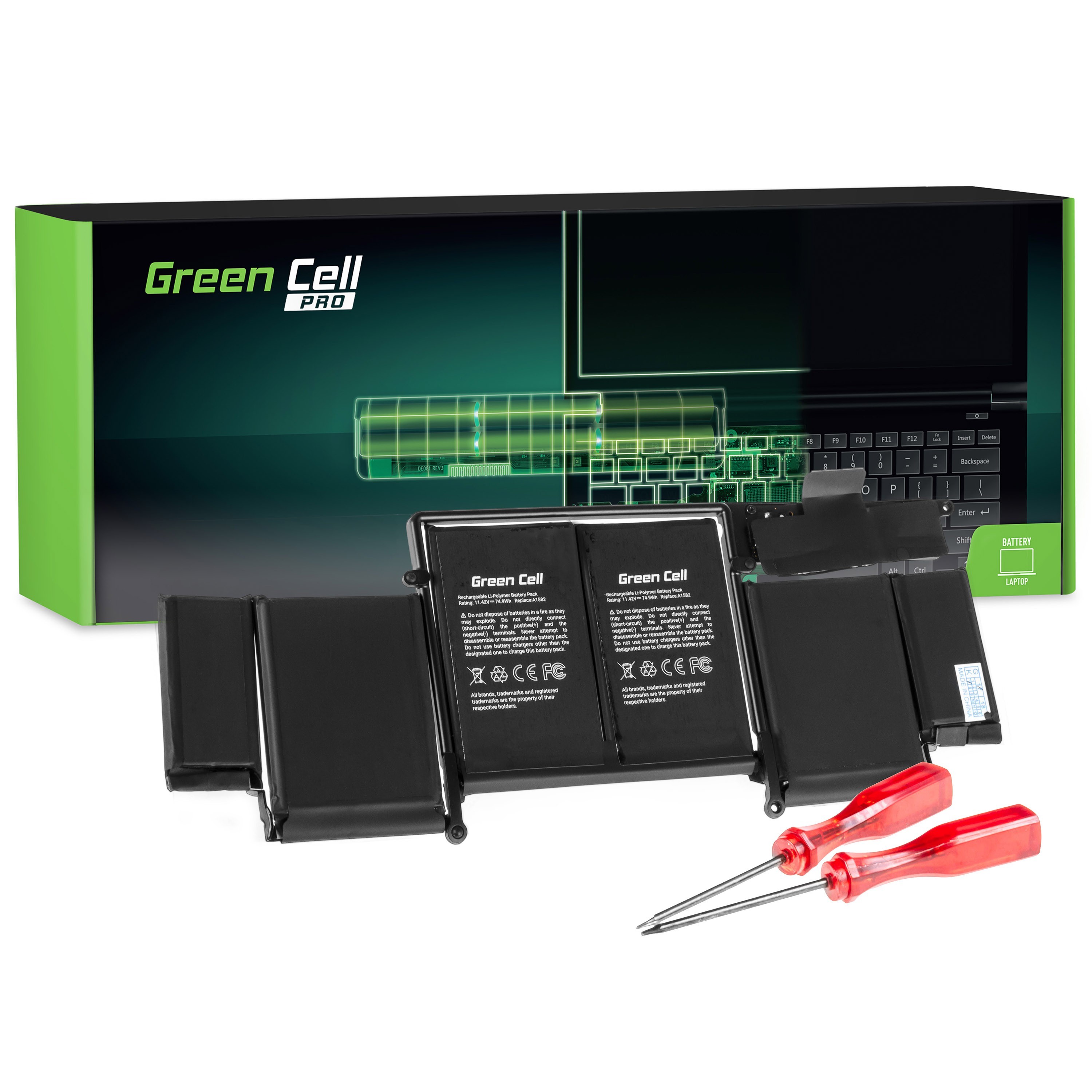Green Cell PRO laptopbatteri til Apple Macbook Pro 13 A1502 (Early 2015)