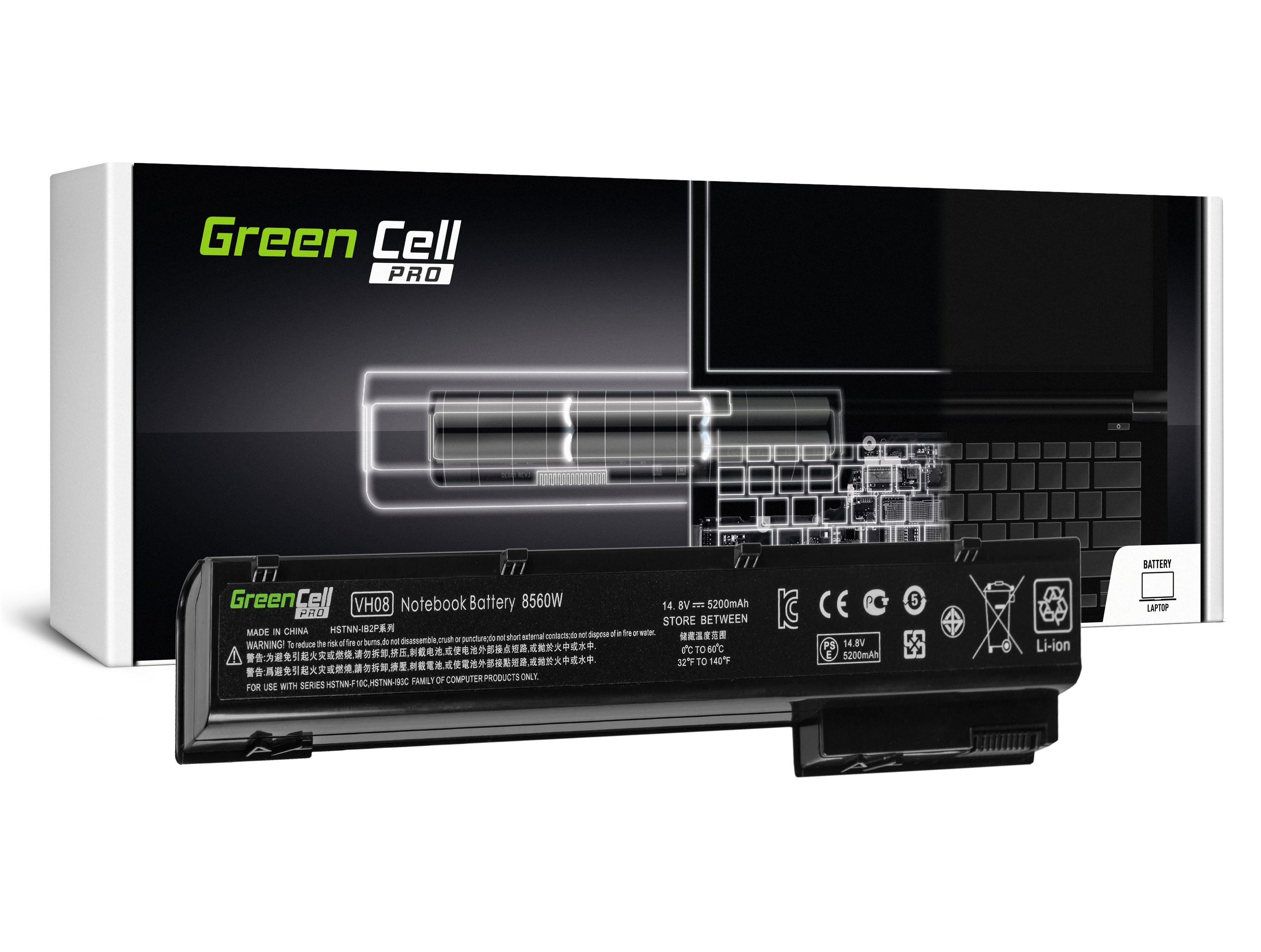 Green Cell PRO laptopbatteri til HP EliteBook 8560w 8570w 8760w 8770w