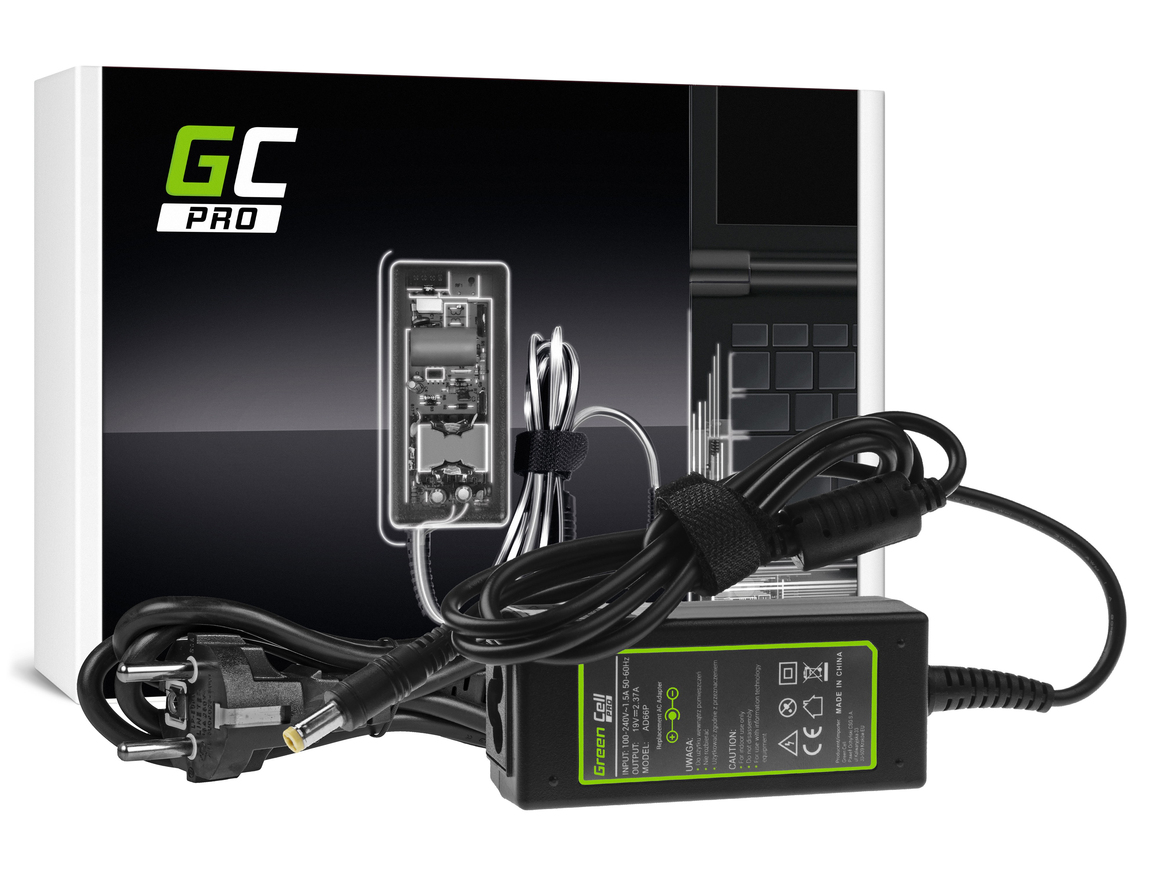 Green Cell lader / AC Adapter til AC Adapter Acer Aspire E5-511 E5-521 E5-573 E5-573G
