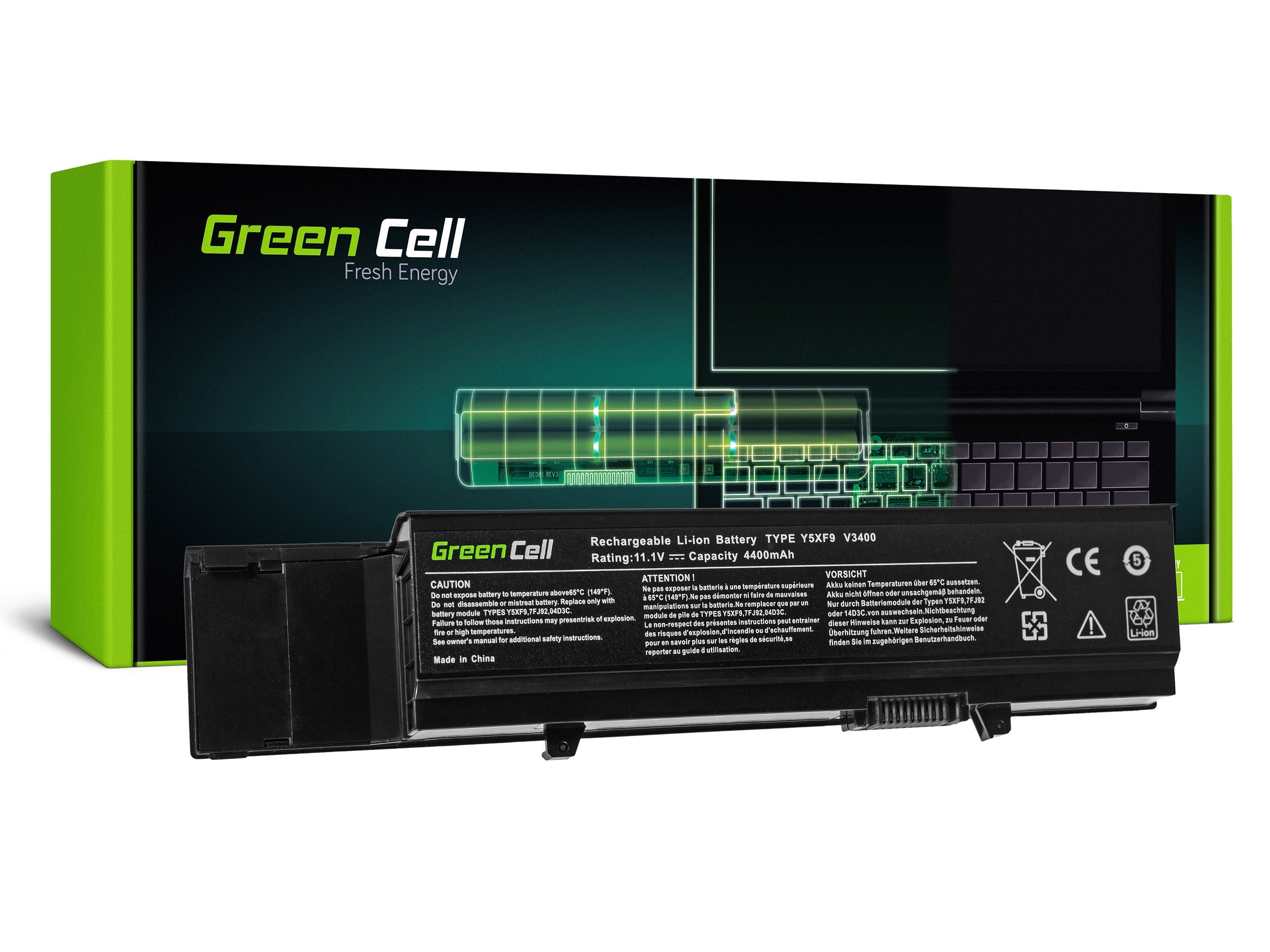 Green Cell laptopbatteri til Dell Vostro 3400 3500 3700 Precision M40 M50
