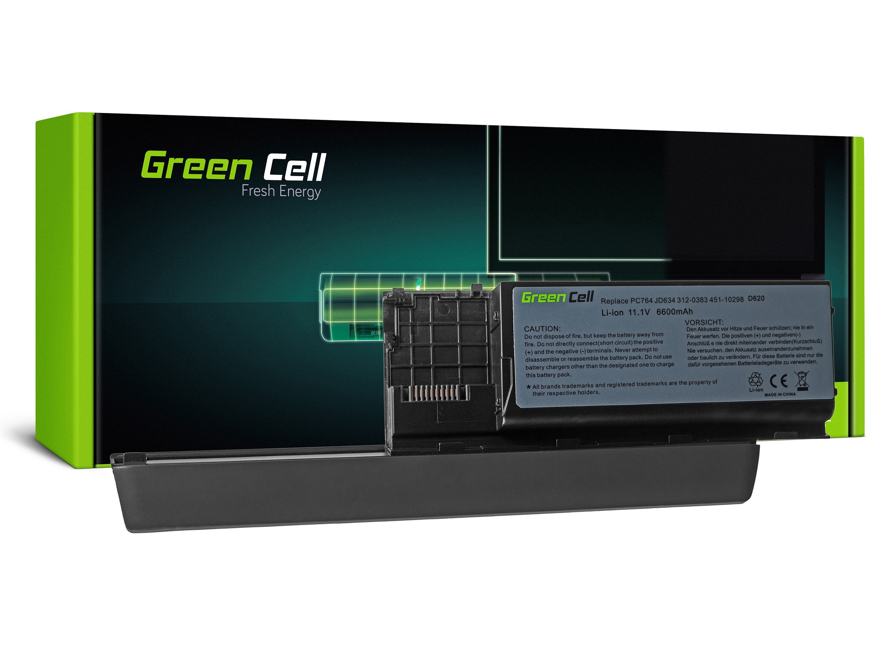 Green Cell laptopbatteri til Dell Latitude D620 D630 D630N