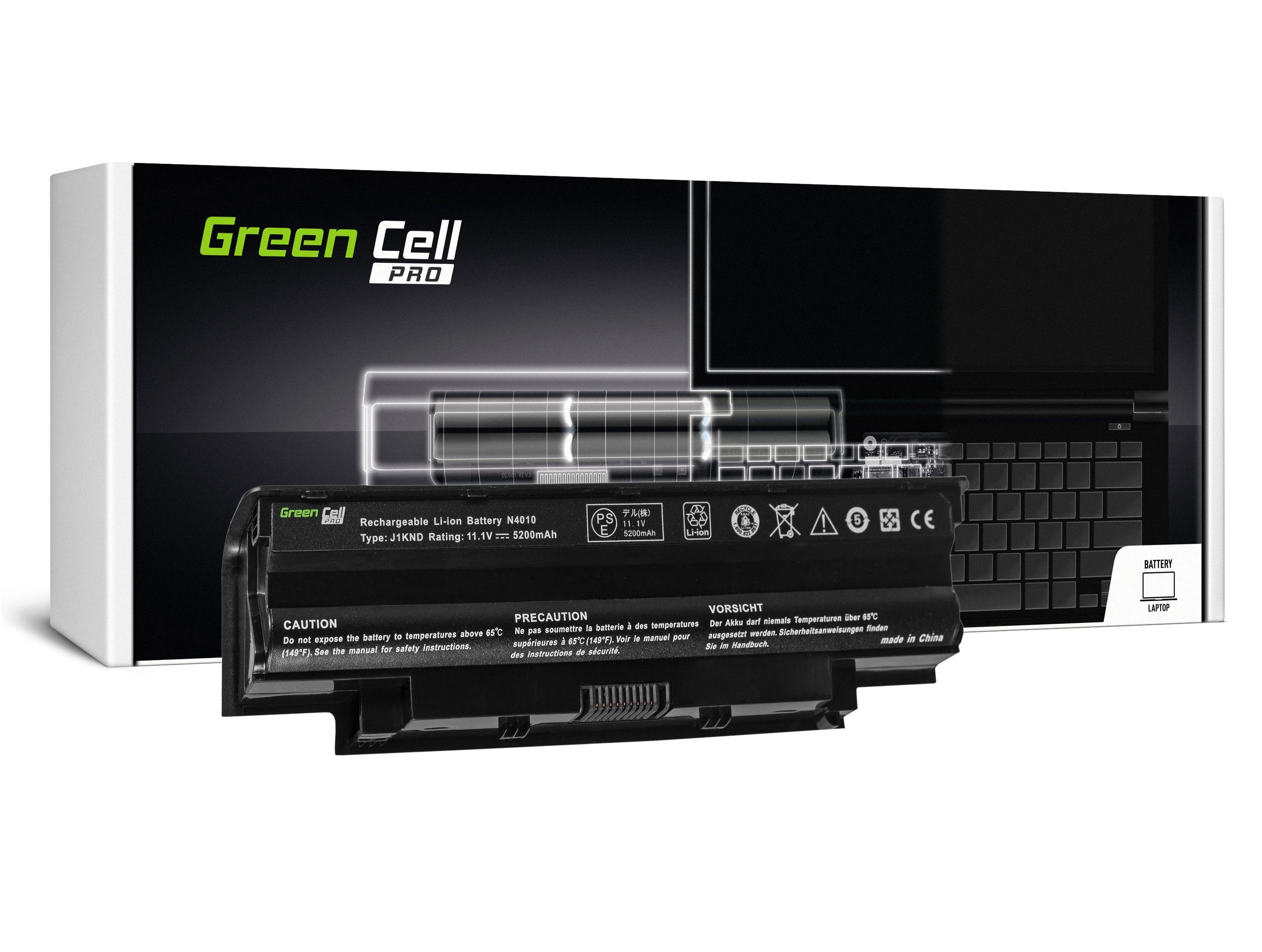 Green Cell PRO laptopbatteri til Dell Inspiron N3010 N4010 N5010 13R 14R 15R J1