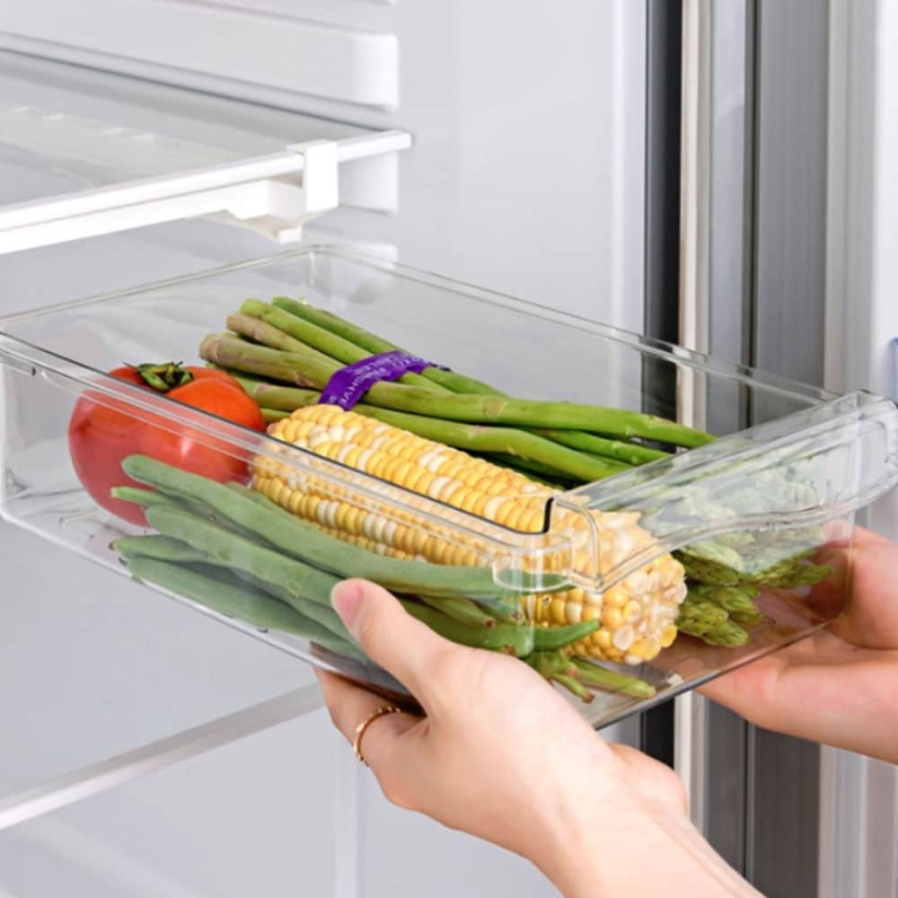 Grøntsagsbeholder til køleskabet, med fæste 30x20x9,5 cm